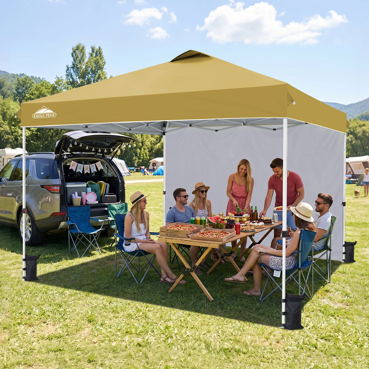 12x12 Pop Up Canopy Tent with 1 Sidewall