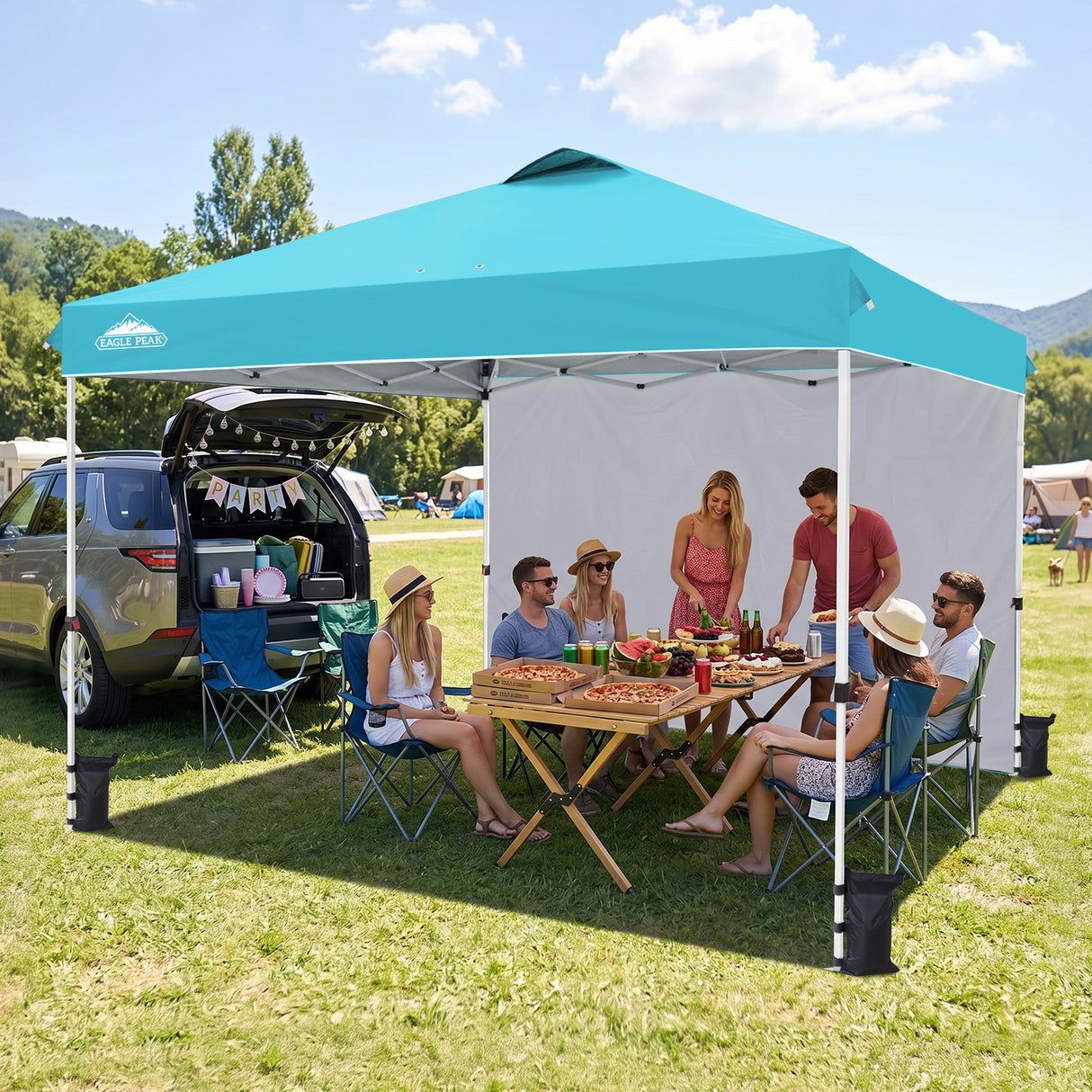 12x12 Pop Up Canopy Tent with 1 Sidewall