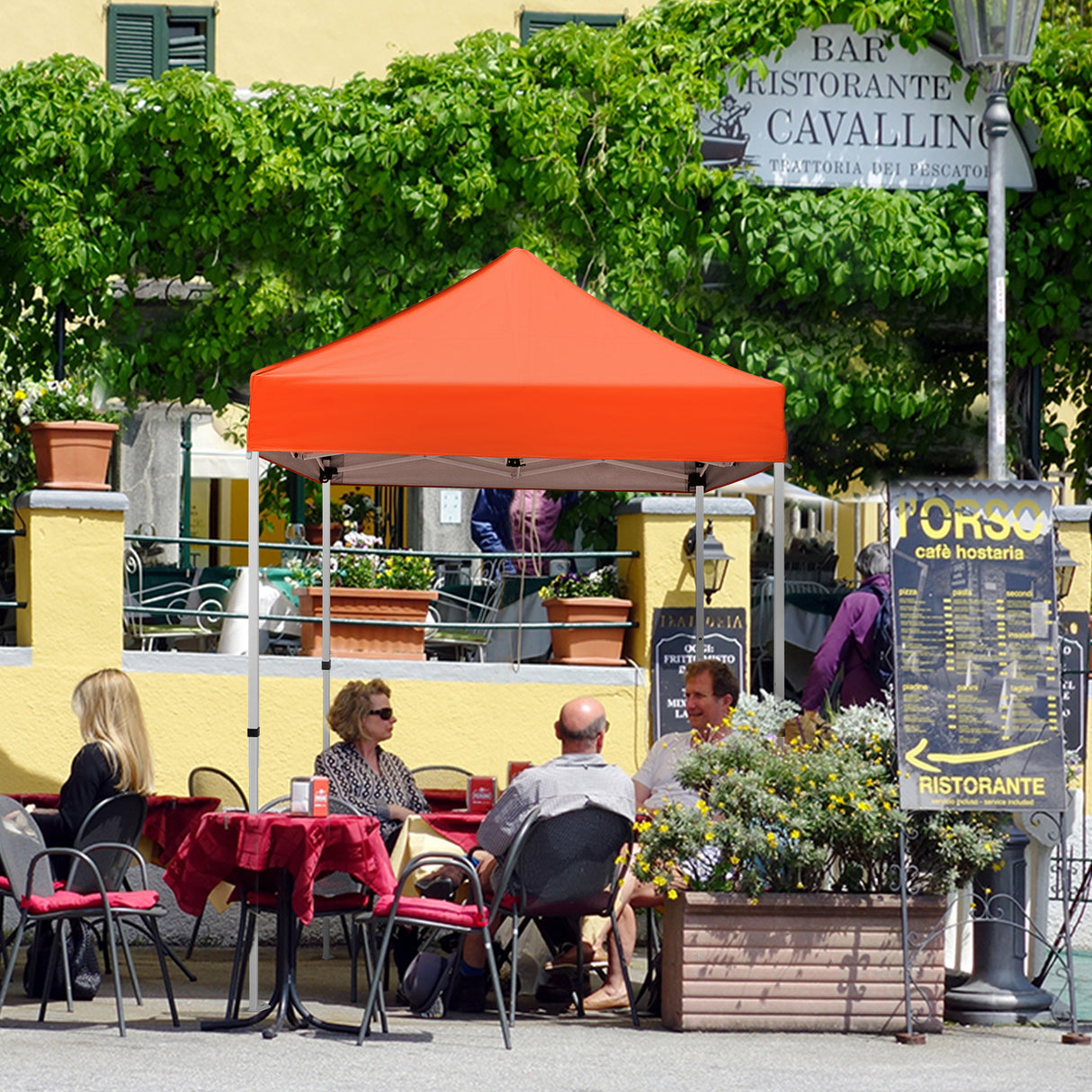 5x5 Pop Up Canopy Tent Instant Straight Leg Outdoor Canopy Easy Set-up