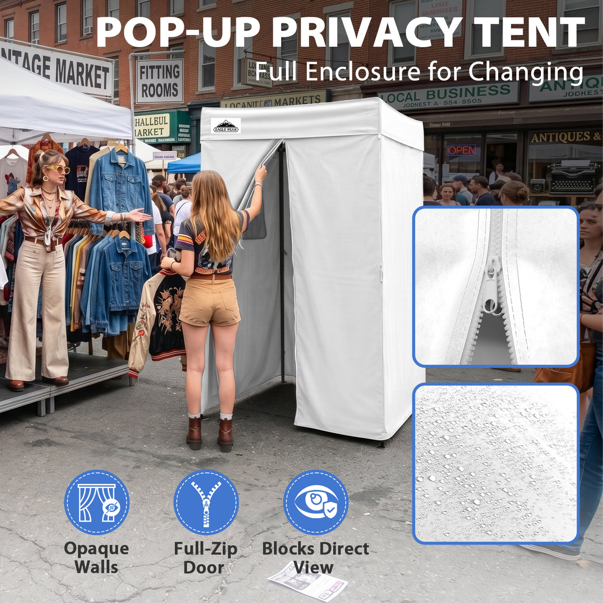 Flat Top 4x4 Pop-up Canopy Changing Room