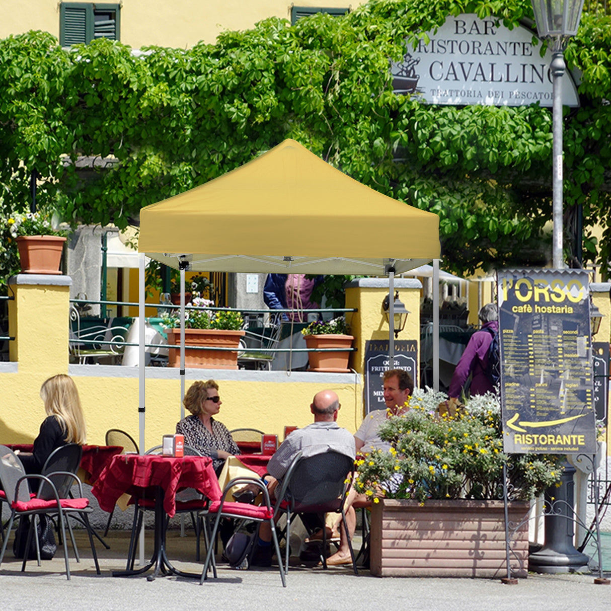 5x5 Pop Up Canopy Tent Instant Straight Leg Outdoor Canopy Easy Set-up