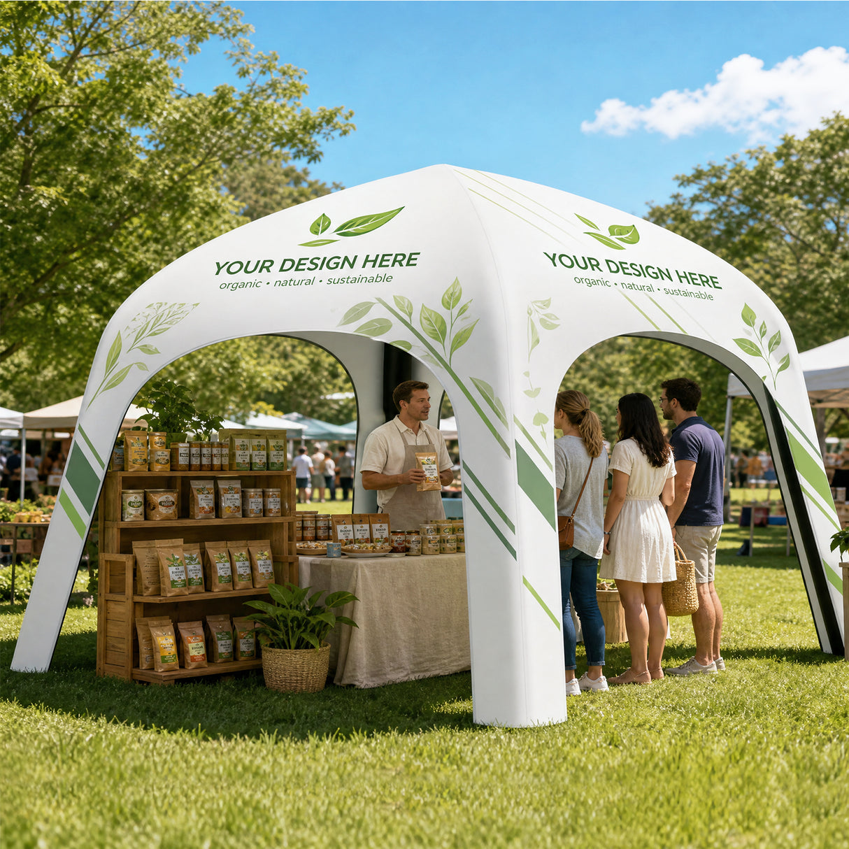 Custom Inflatable Event Tent with Logo, Square Tent