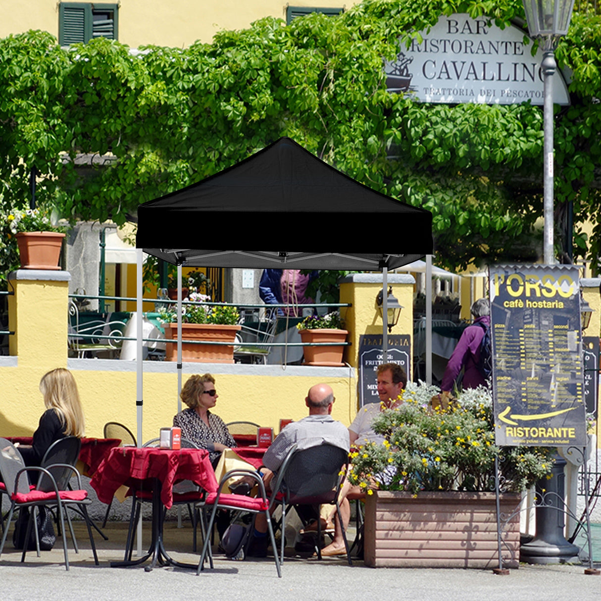 5x5 Pop Up Canopy Tent Instant Straight Leg Outdoor Canopy Easy Set-up