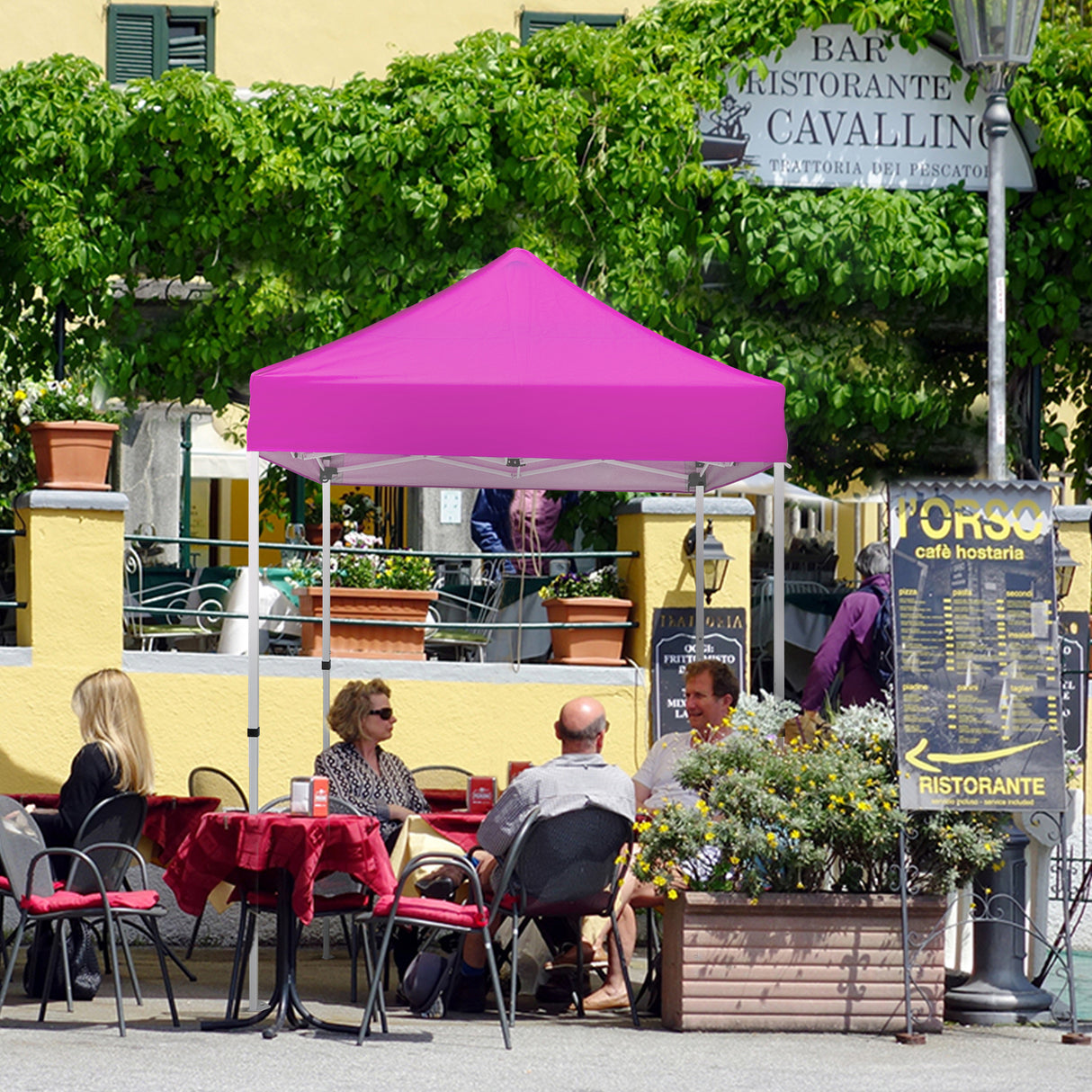 5x5 Pop Up Canopy Tent Instant Straight Leg Outdoor Canopy Easy Set-up