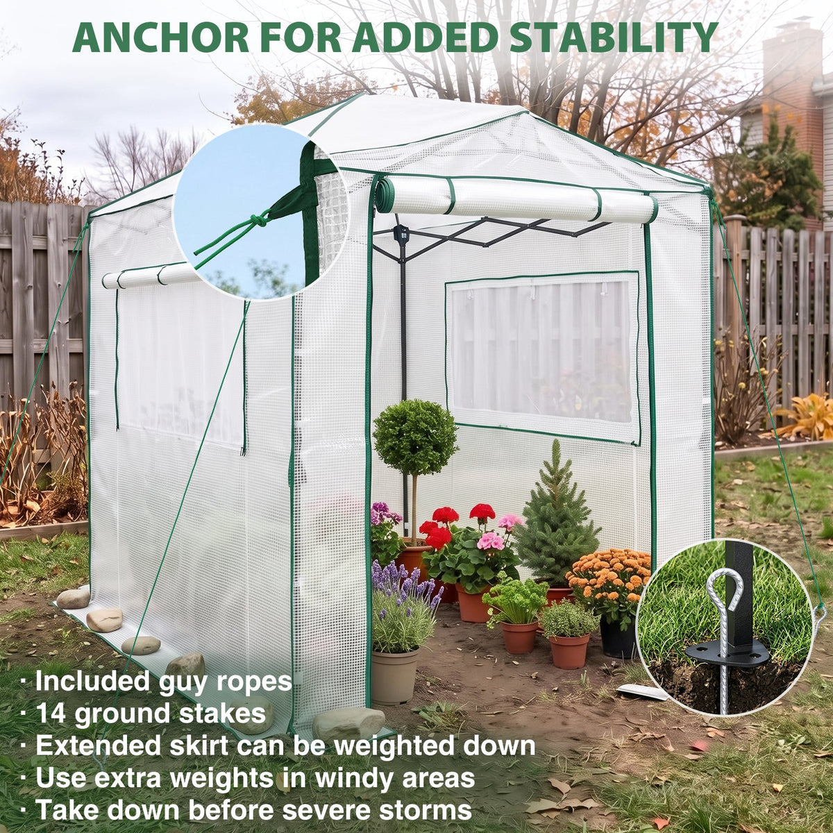 8x6 Easy Setup Pop Up Greenhouse - Eagle Peak®