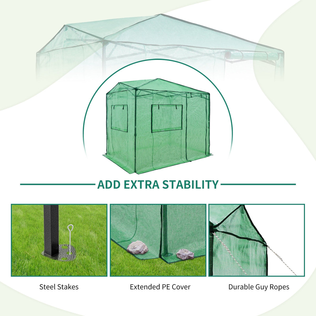 8x6 Easy Setup Pop Up Greenhouse - Eagle Peak®