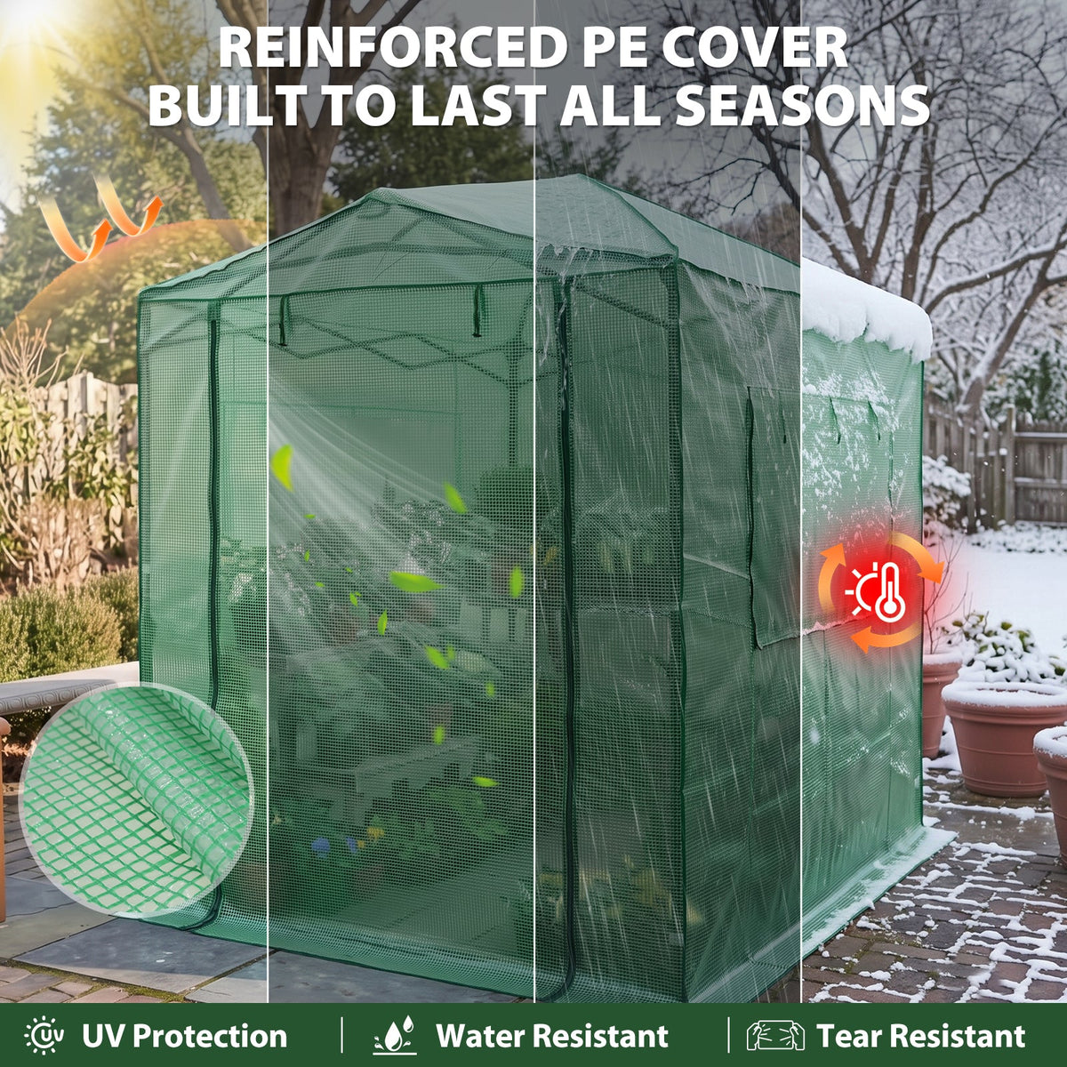 8x6 Easy Setup Pop Up Greenhouse - Eagle Peak®