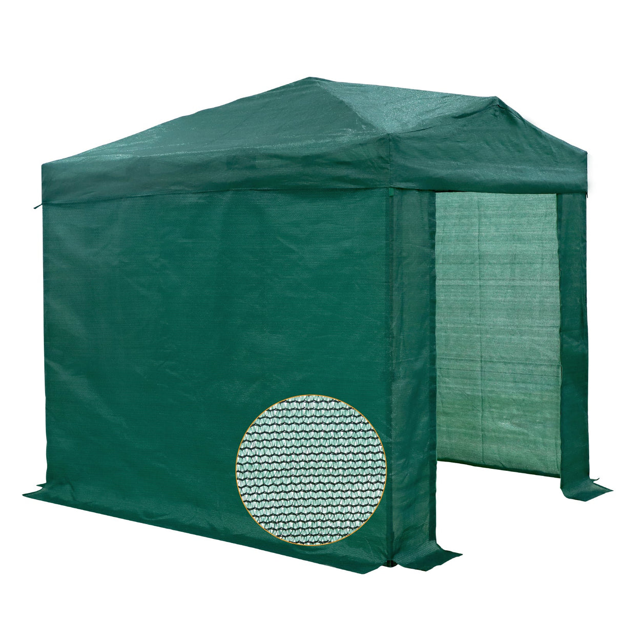 8x6 Walk in Shade Cloth Cover Greenhouse Gable Roof Gardening Green House with Mesh Cove - Eagle Peak Custom Canopy Tent