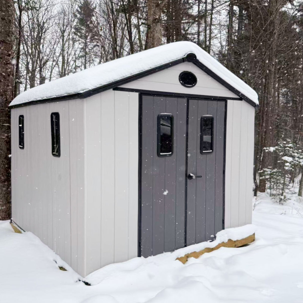 8x6/8x8 Resin Outdoor Storage Shed,Weatherproof Garden Shed - Eagle Peak Custom Canopy Tent