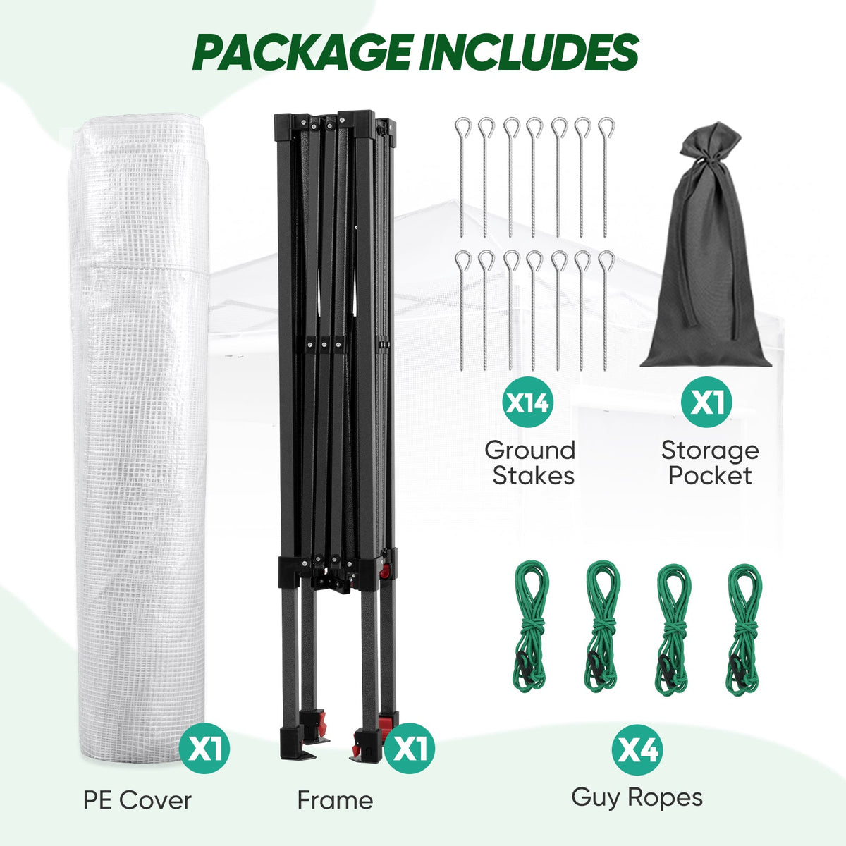 8x8 Easy Setup Pop Up Greenhouse - Eagle Peak®