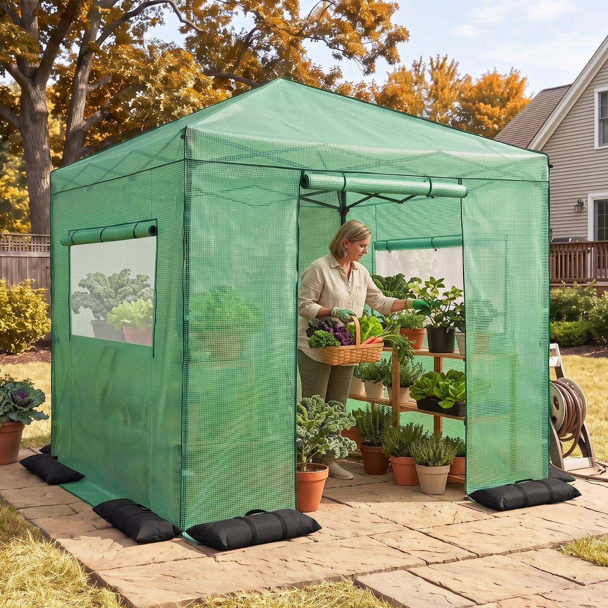 8x8 Easy Setup Pop Up Greenhouse - Eagle Peak®
