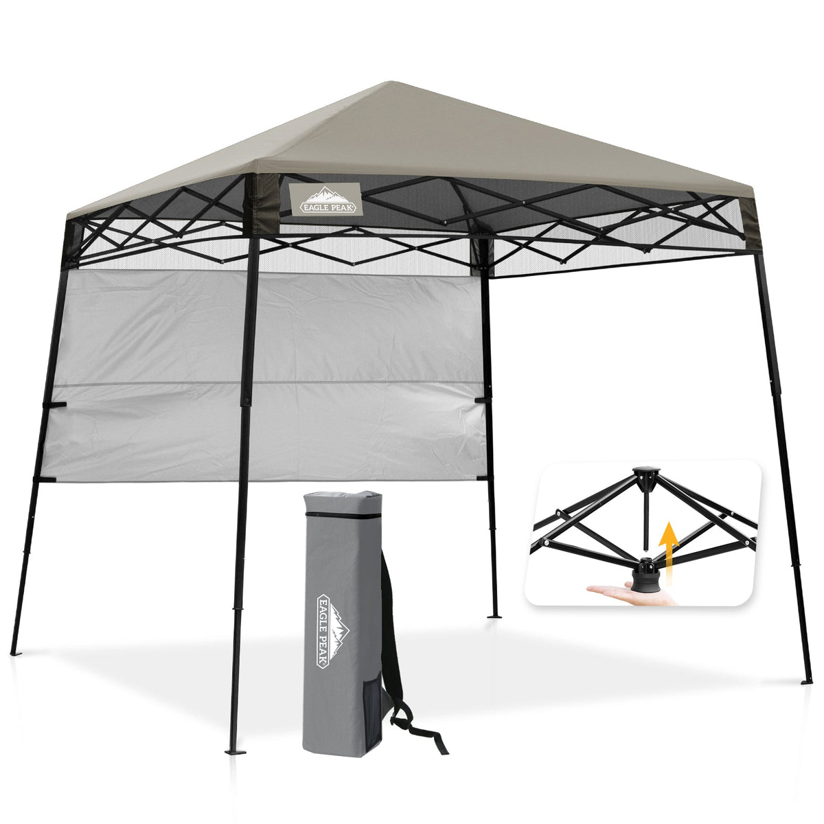 8X8 Pop Up Canopy Tent, Compact Backpack Canopy - Eagle Peak®