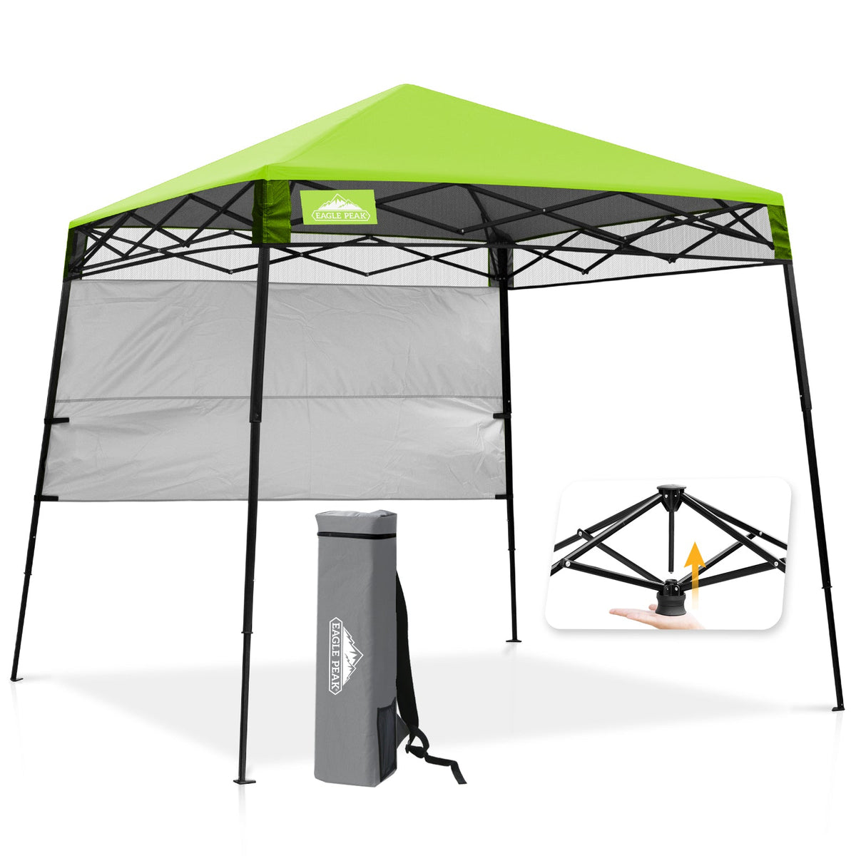 8X8 Pop Up Canopy Tent, Compact Backpack Canopy - Eagle Peak®
