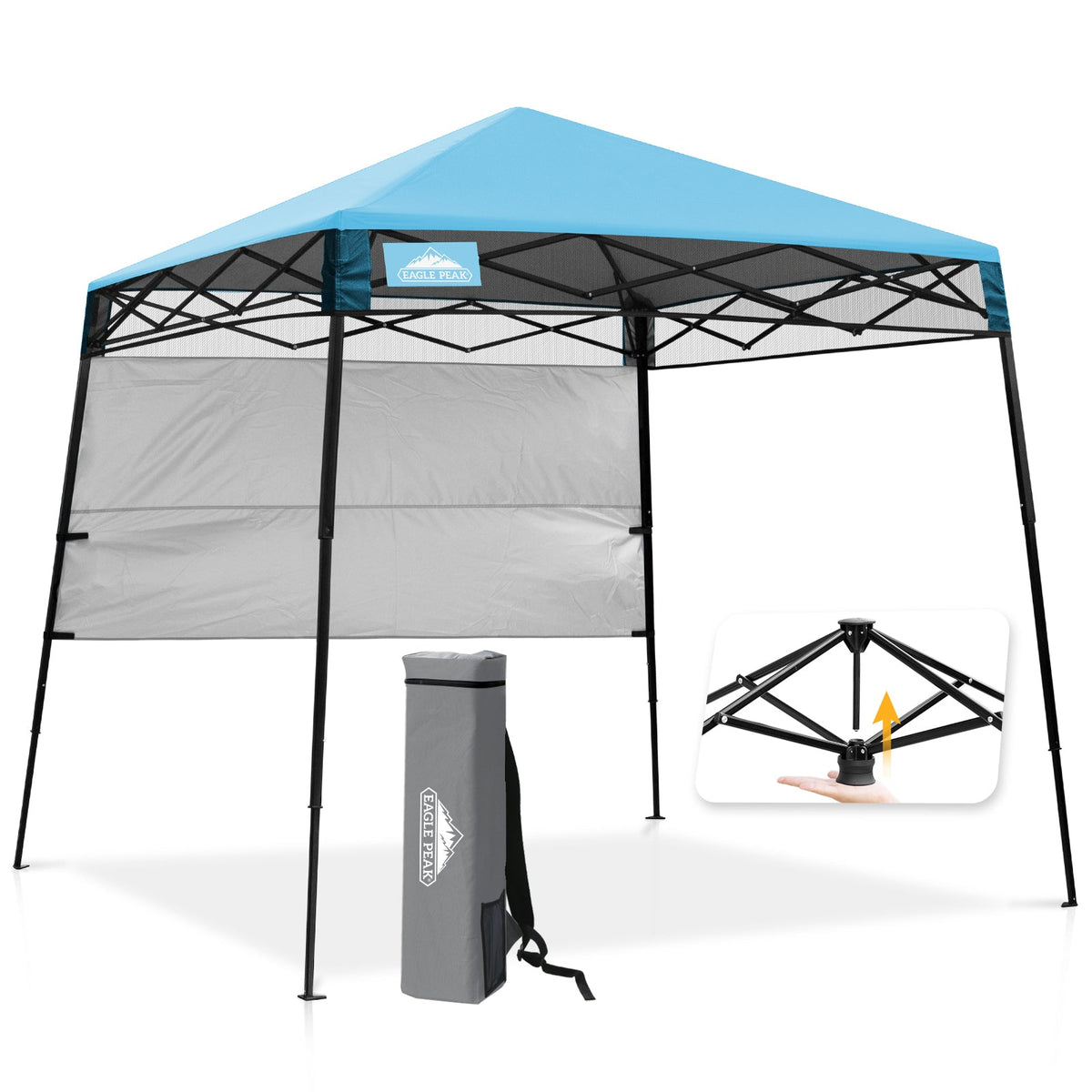 8X8 Pop Up Canopy Tent, Compact Backpack Canopy - Eagle Peak®