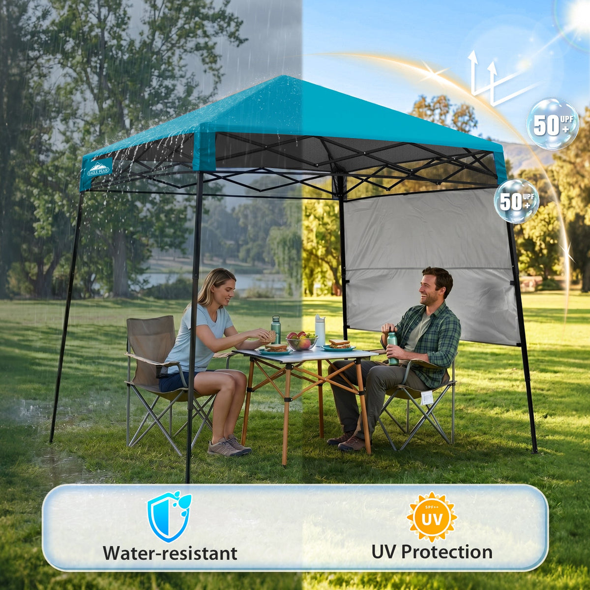 8X8 Pop Up Canopy Tent, Compact Backpack Canopy - Eagle Peak®