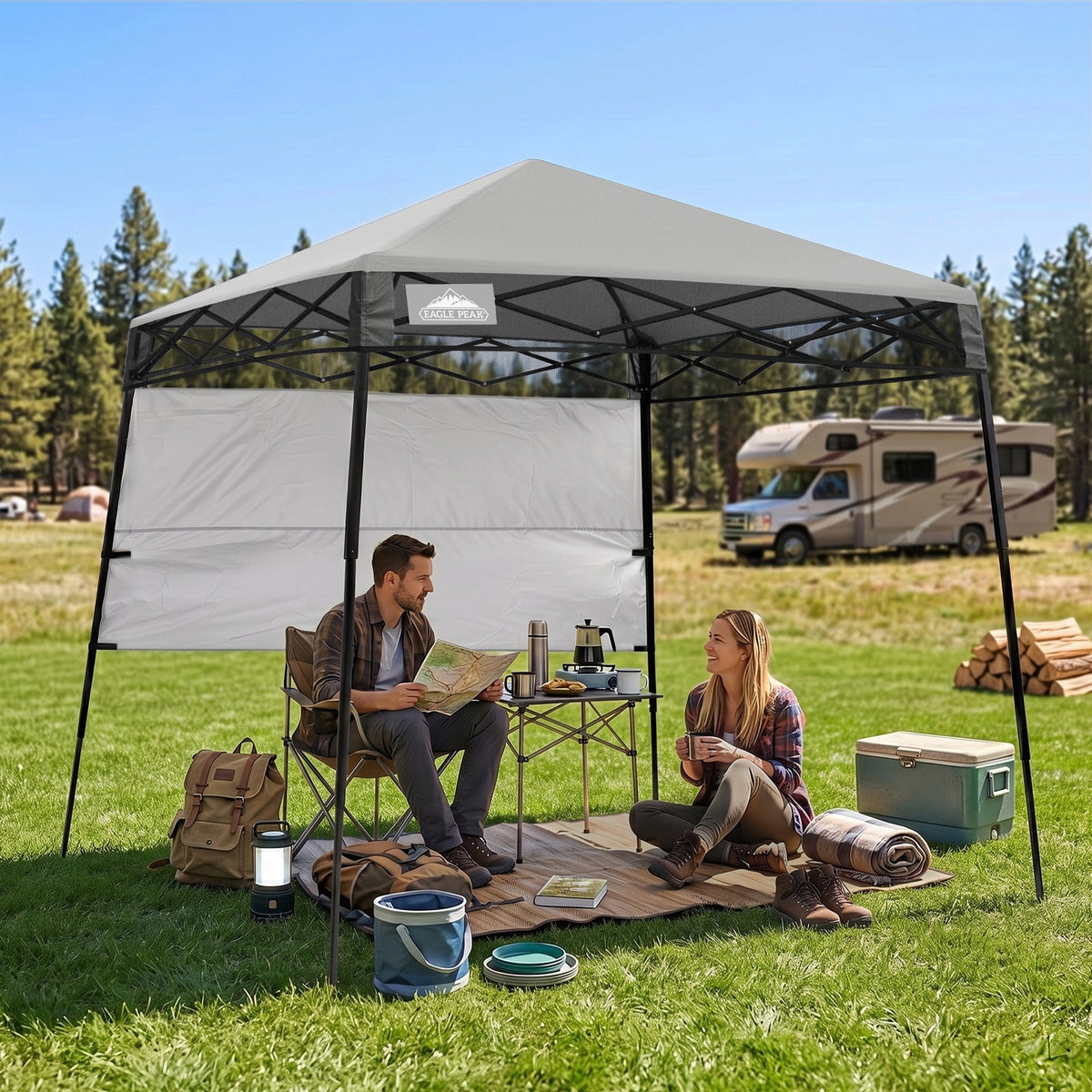 8X8 Pop Up Canopy Tent, Compact Backpack Canopy - Eagle Peak®