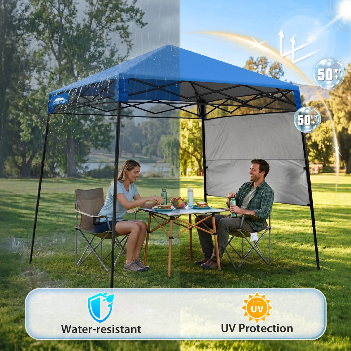 8X8 Pop Up Canopy Tent, Compact Backpack Canopy - Eagle Peak®