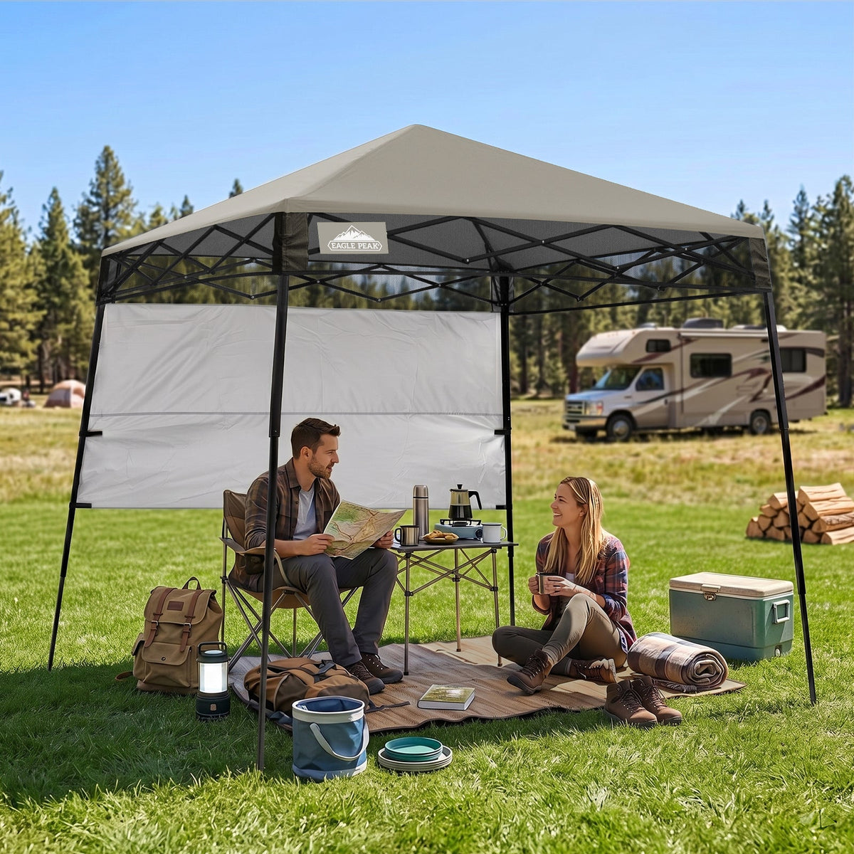 8X8 Pop Up Canopy Tent, Compact Backpack Canopy - Eagle Peak®