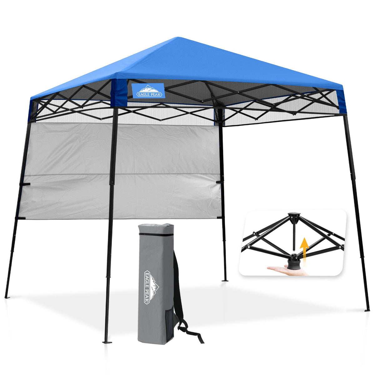 8X8 Pop Up Canopy Tent, Compact Backpack Canopy - Eagle Peak®