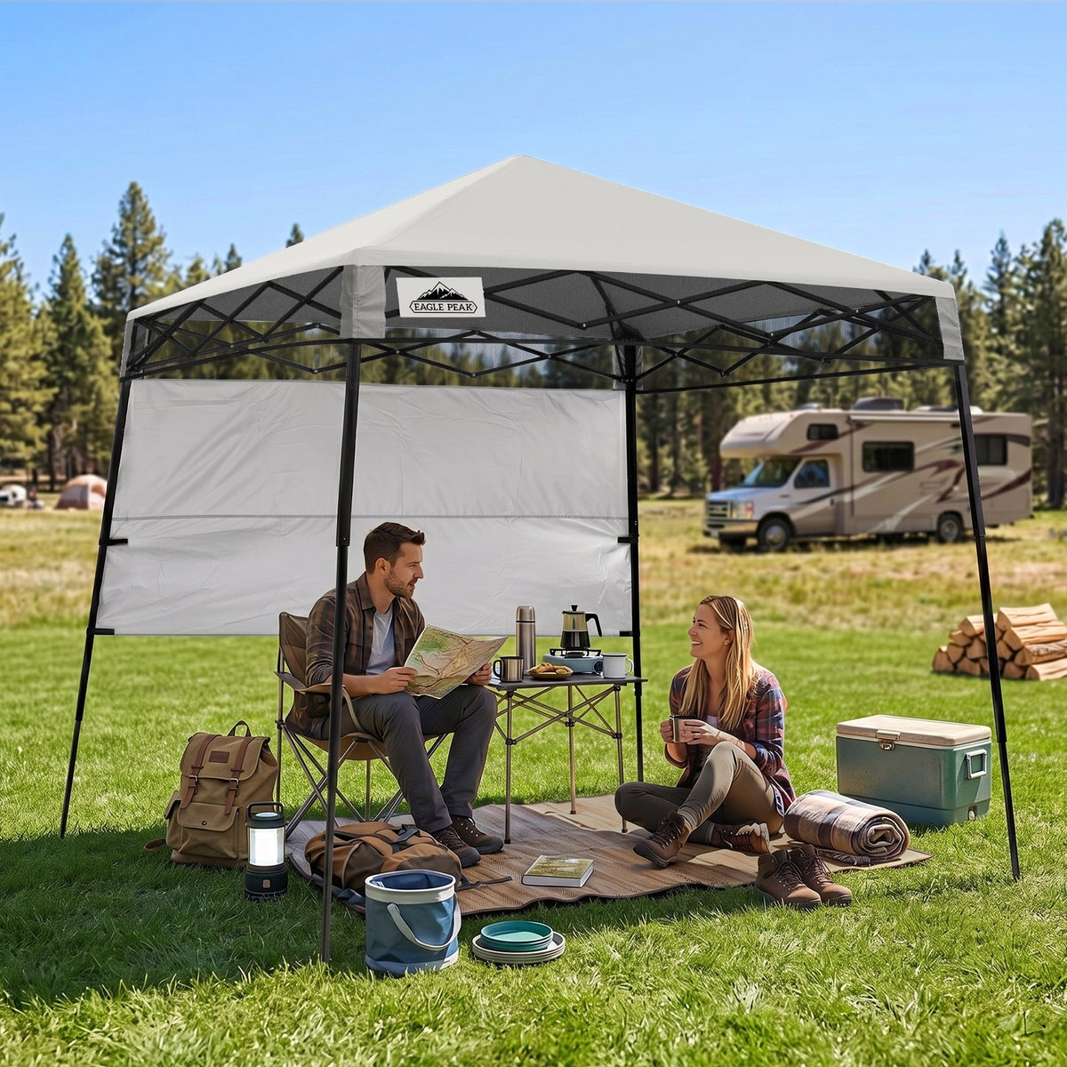 8X8 Pop Up Canopy Tent, Compact Backpack Canopy - Eagle Peak®
