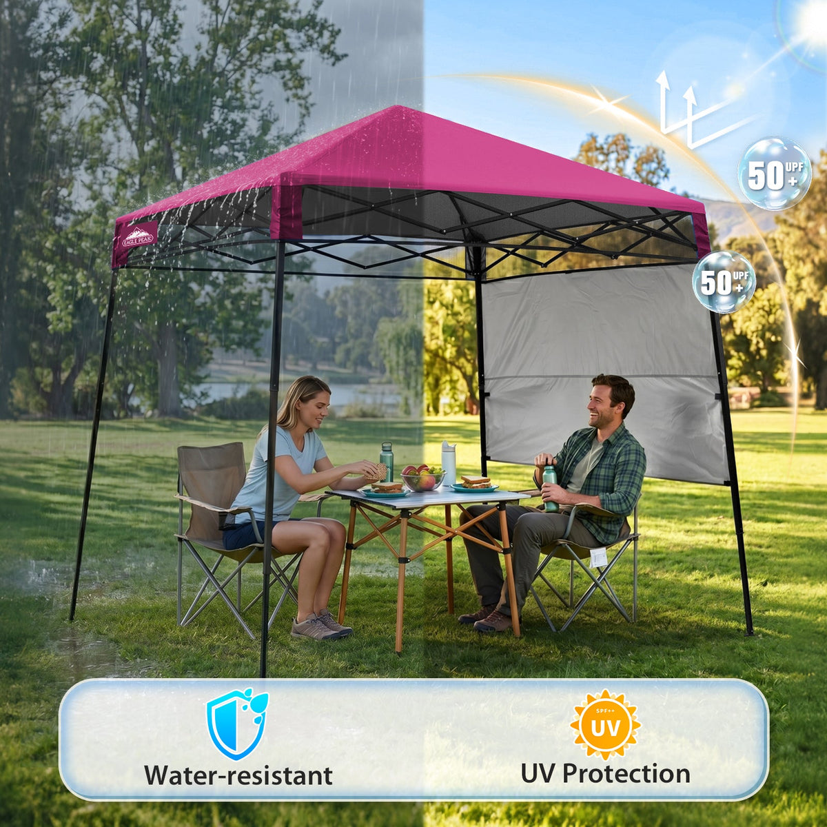 8X8 Pop Up Canopy Tent, Compact Backpack Canopy - Eagle Peak®