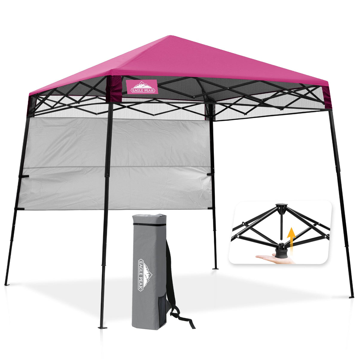 8X8 Pop Up Canopy Tent, Compact Backpack Canopy - Eagle Peak®