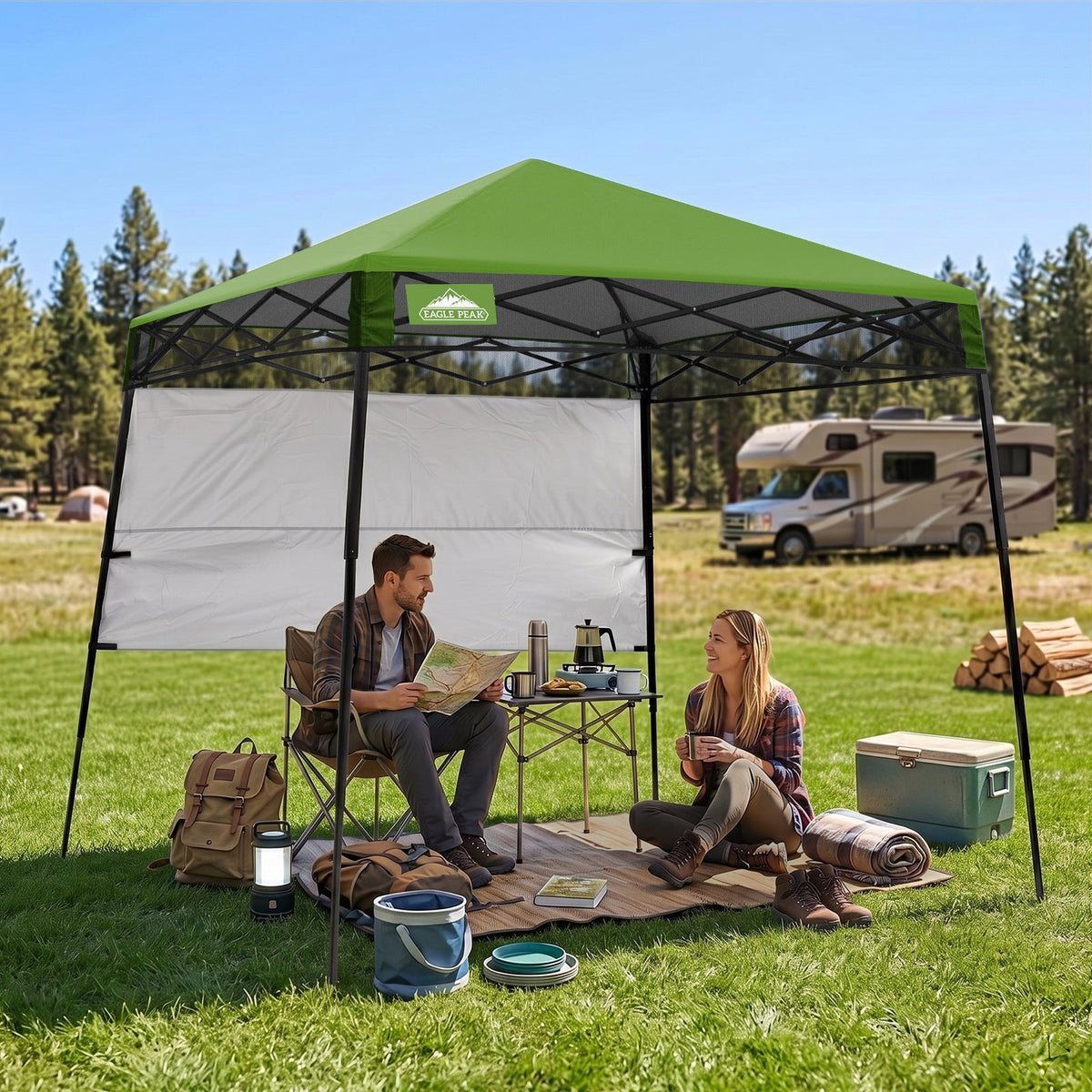 8X8 Pop Up Canopy Tent, Compact Backpack Canopy - Eagle Peak®