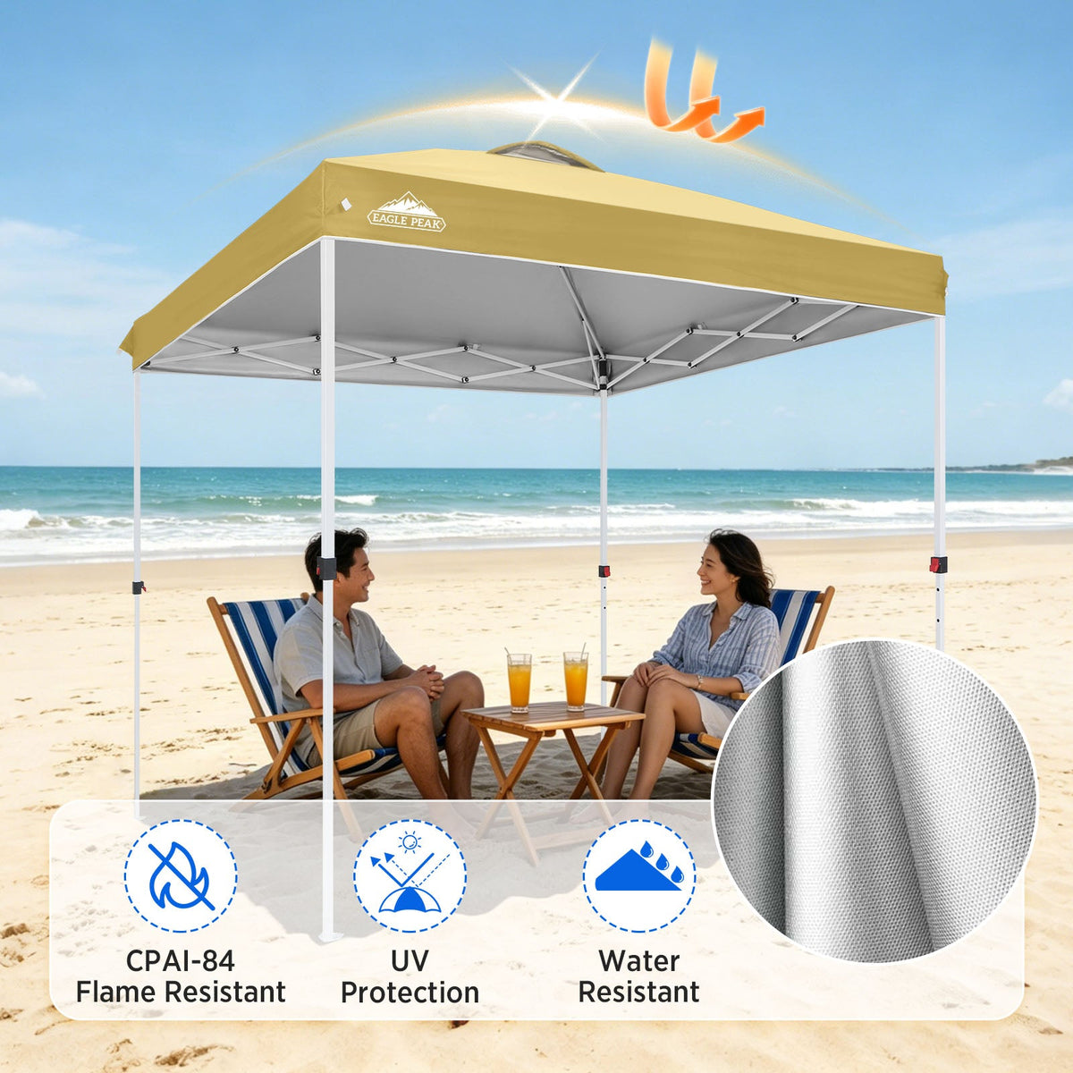 8x8 Pop Up Canopy Tent Easy Up Canopy Outdoor - Eagle Peak®