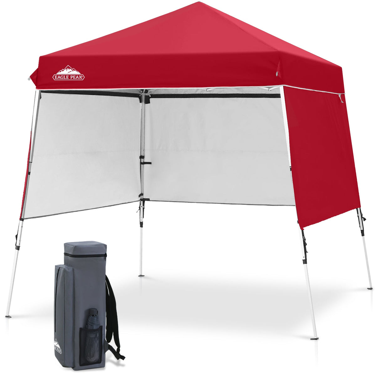 8x8 Pop Up Canopy Tent with 3 Half Walls, Compact - Eagle Peak®