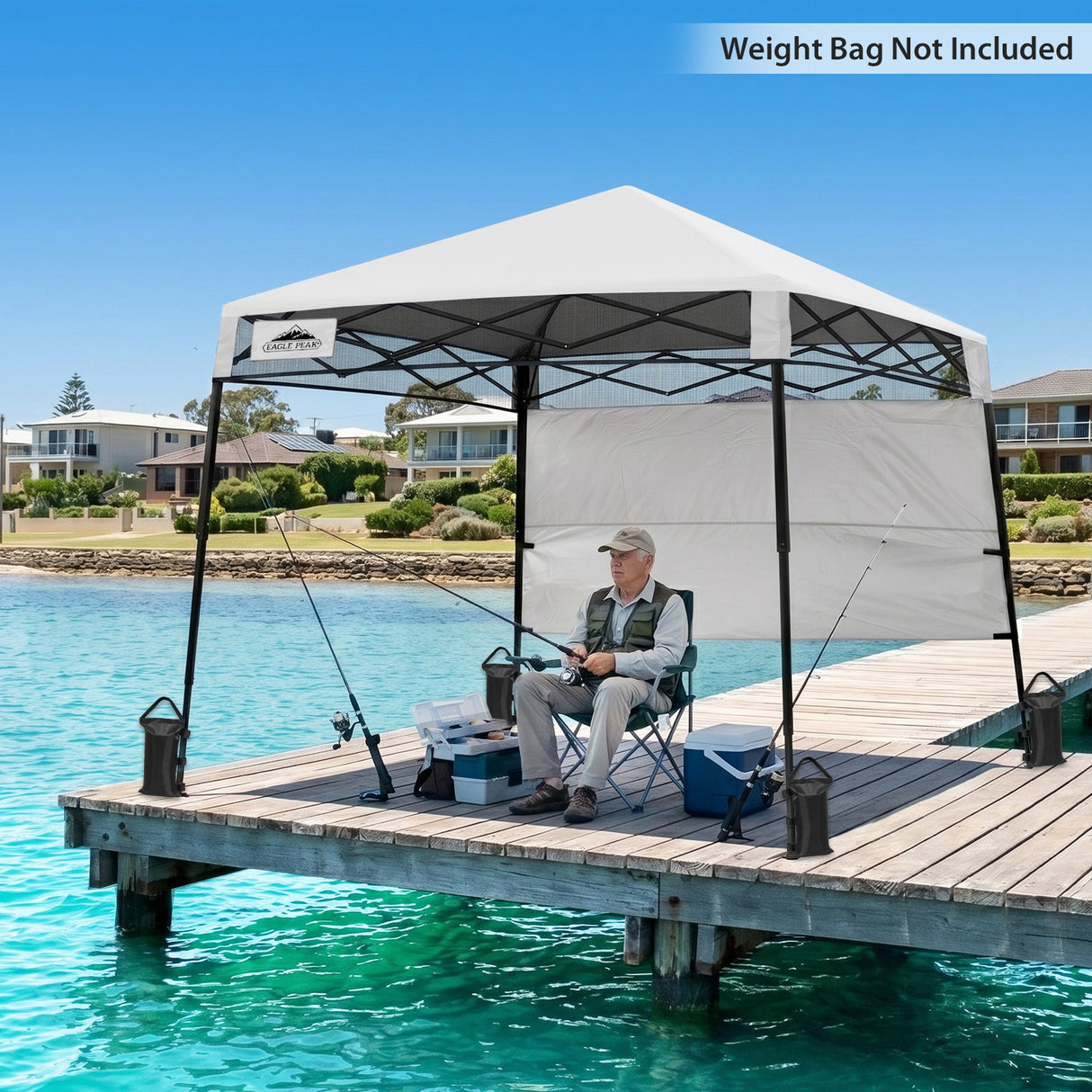 8x8 Pop Up Canopy Tent with Sidewall,8x8 Base 6x6 Top - Eagle Peak®