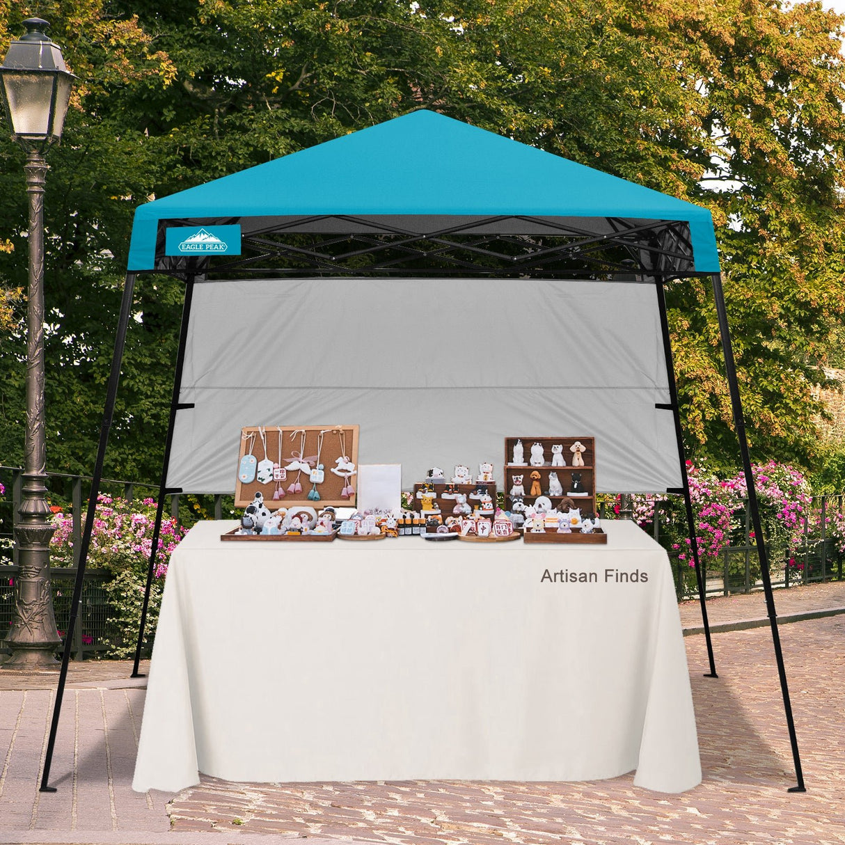 8x8 Pop Up Canopy Tent with Sidewall,8x8 Base 6x6 Top - Eagle Peak Custom Canopy Tent