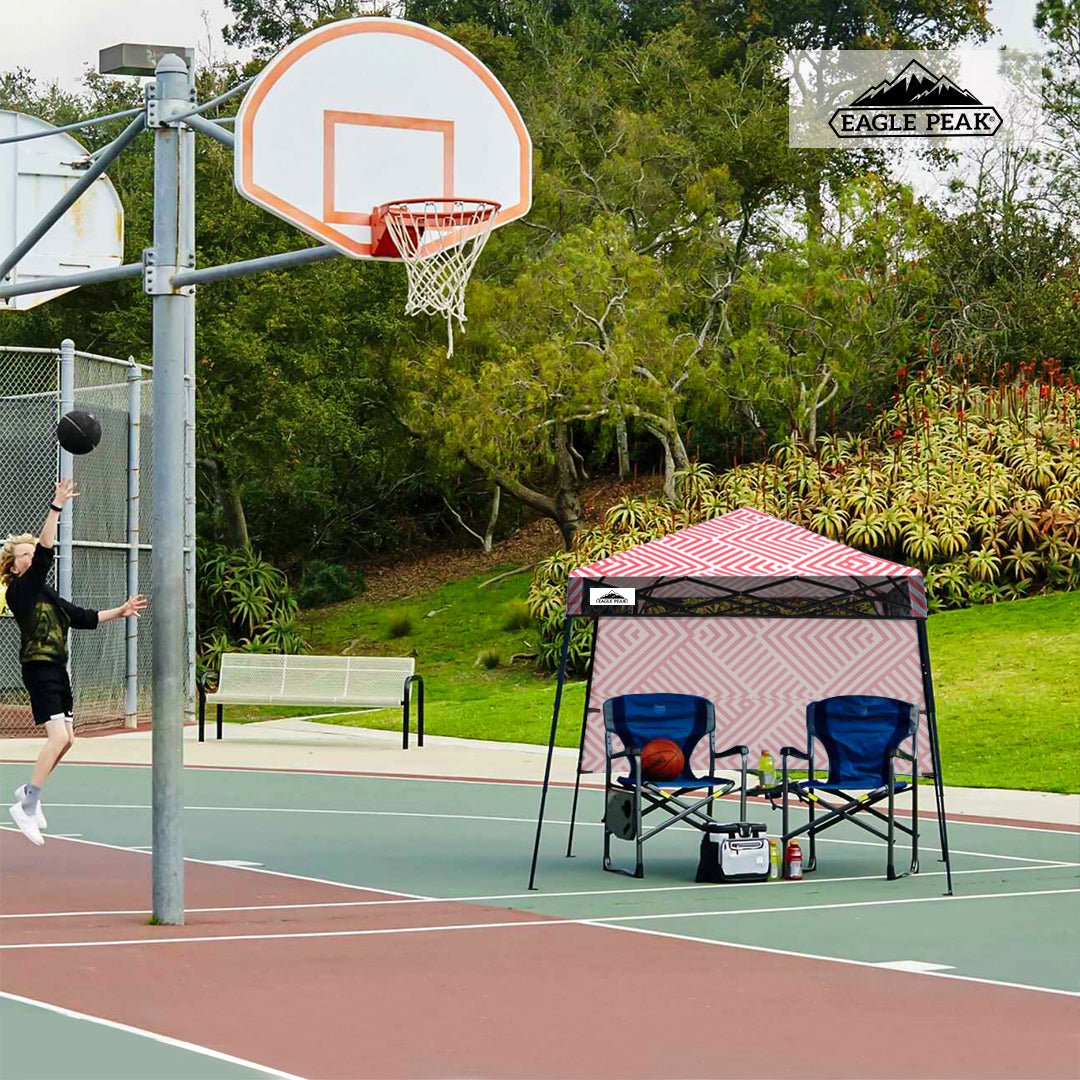 8x8 Pop Up Canopy Tent with Sidewall,8x8 Base 6x6 Top - Eagle Peak Custom Canopy Tent