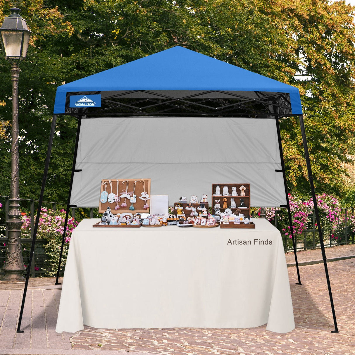 8x8 Pop Up Canopy Tent with Sidewall,8x8 Base 6x6 Top - Eagle Peak Custom Canopy Tent