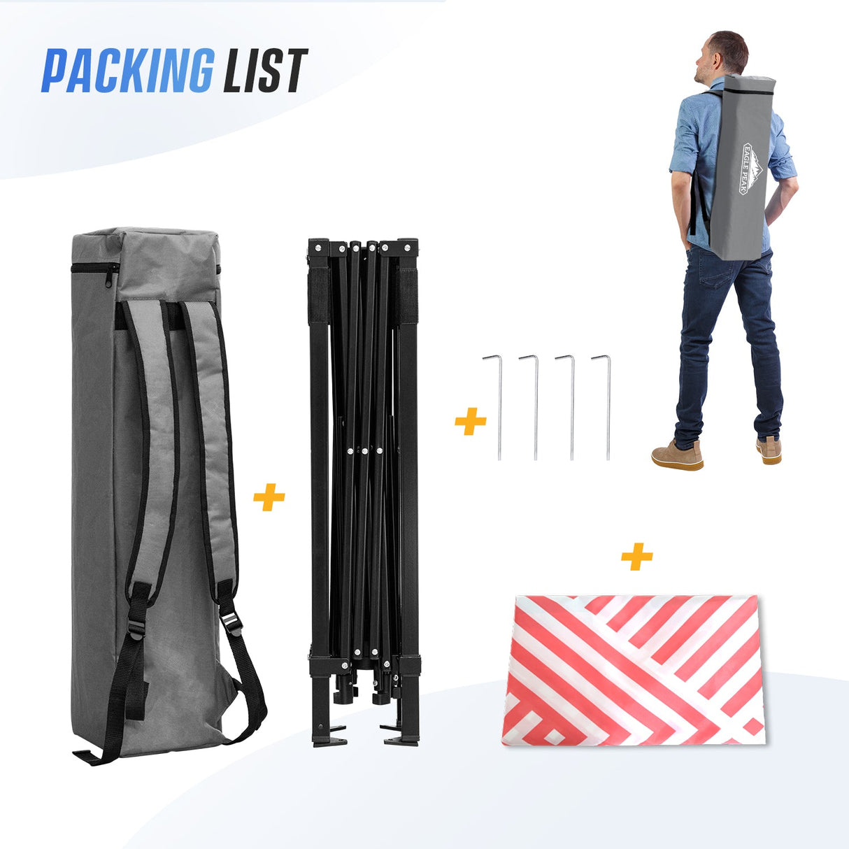 8x8 Pop Up Canopy Tent with Sidewall,8x8 Base 6x6 Top - Eagle Peak Custom Canopy Tent