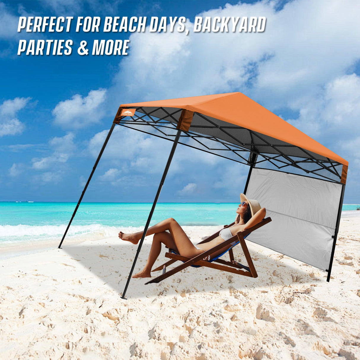 8x8 Pop Up Canopy Tent with Sidewall,8x8 Base 6x6 Top - Eagle Peak Custom Canopy Tent