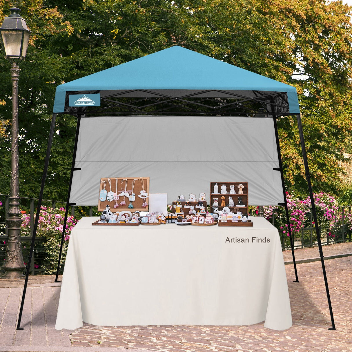 8x8 Pop Up Canopy Tent with Sidewall,8x8 Base 6x6 Top - Eagle Peak Custom Canopy Tent