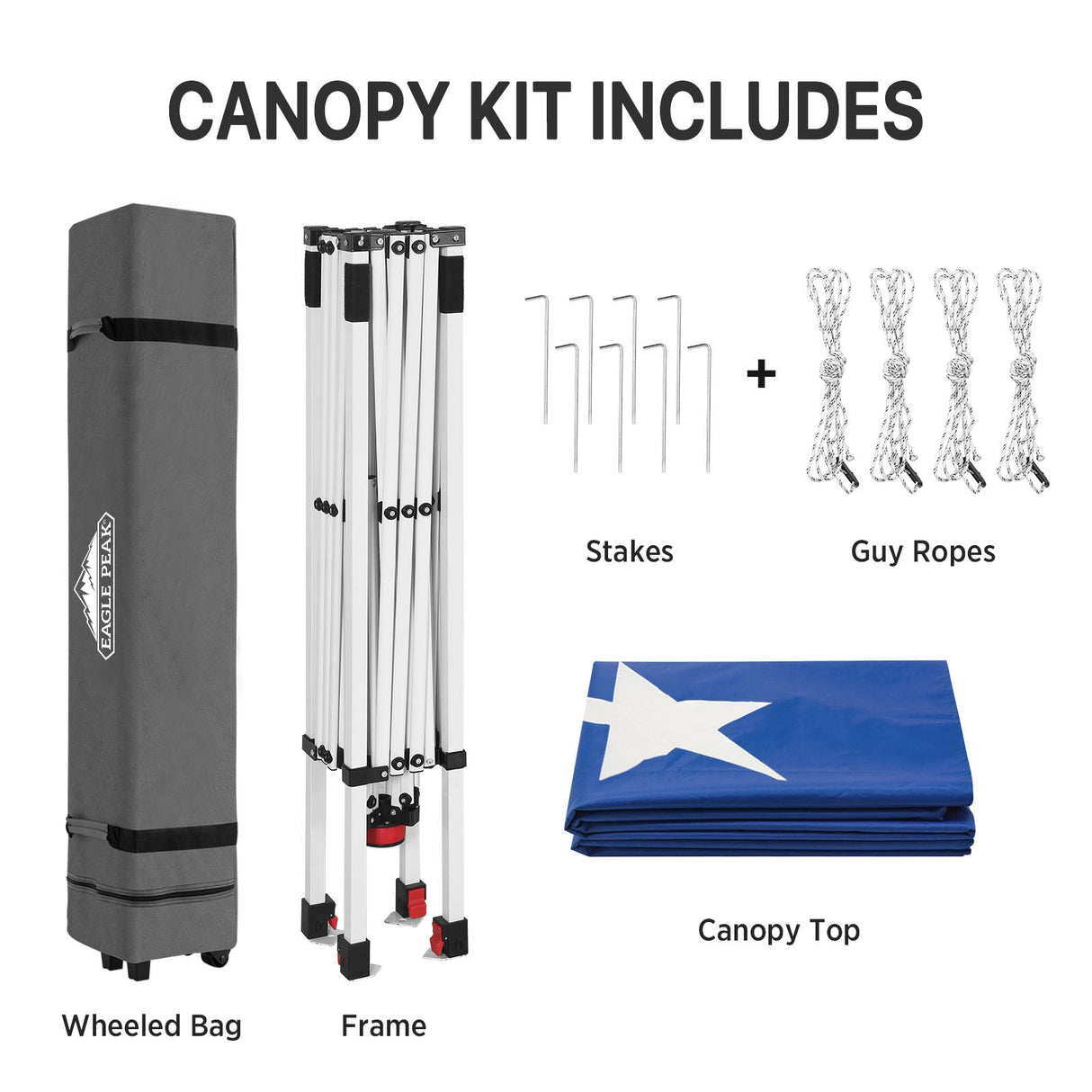 8x8 Pop Up Straight Leg Canopy - Eagle Peak