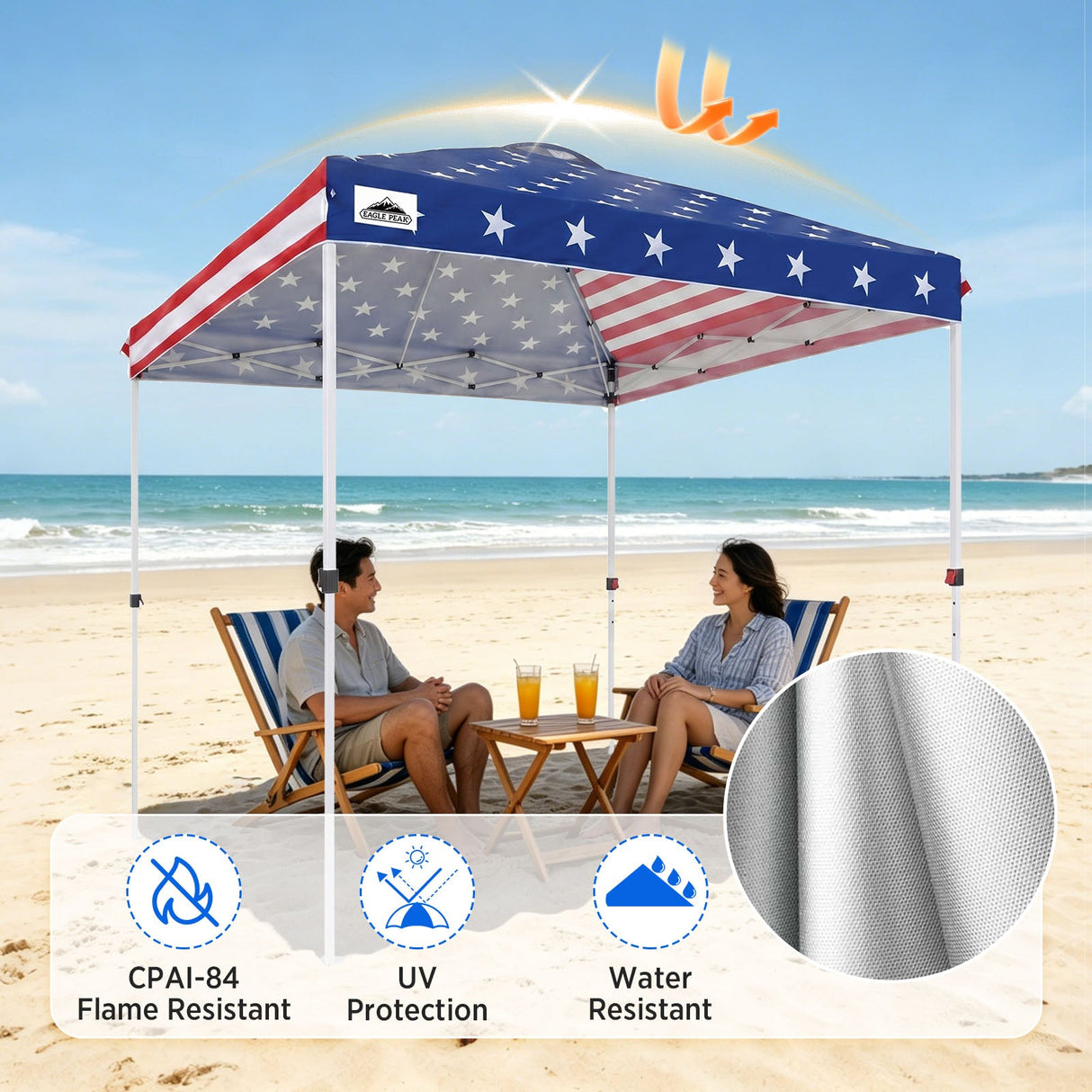 8x8 Pop Up Straight Leg Canopy - Eagle Peak