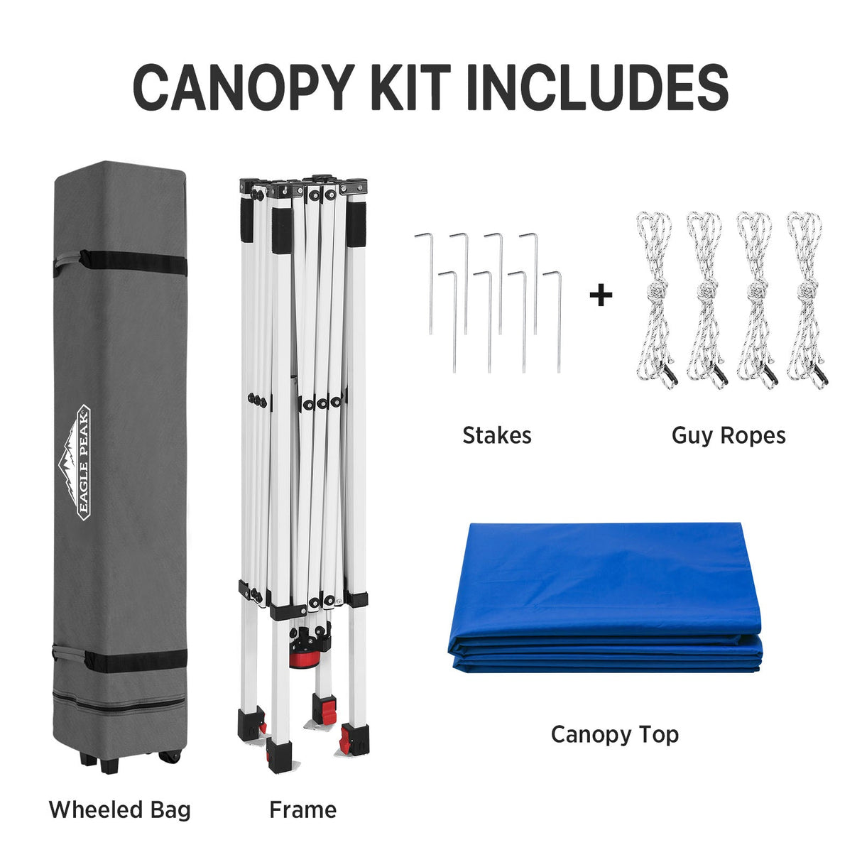 8x8 Pop Up Straight Leg Canopy - Eagle Peak