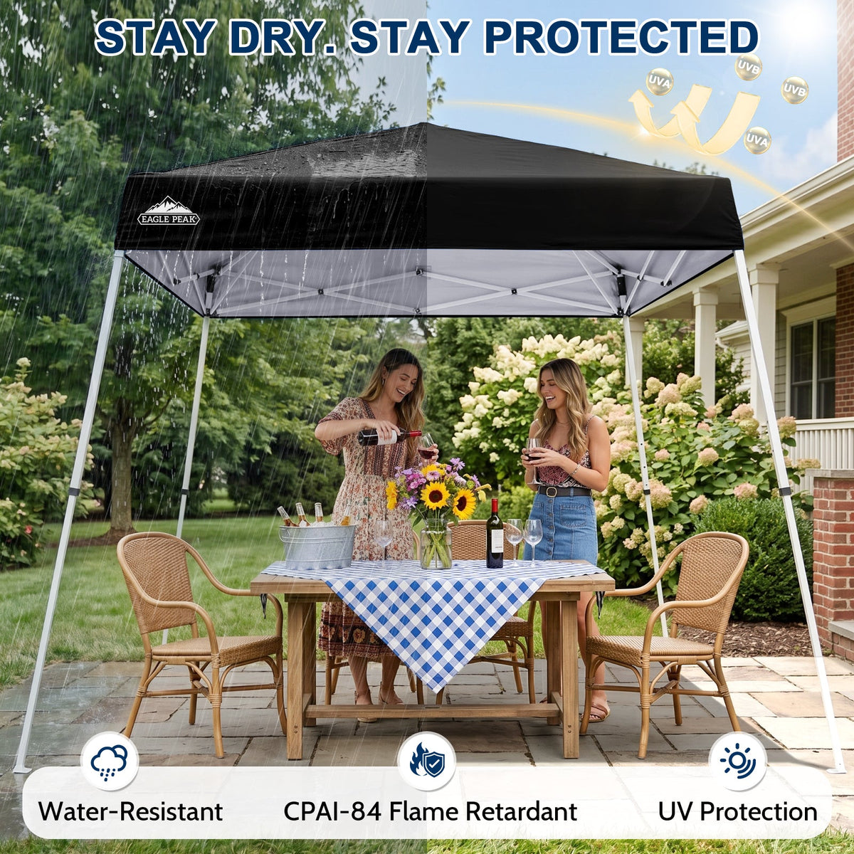 8x8 Slant Leg Pop Up Canopy Tent - Eagle Peak®