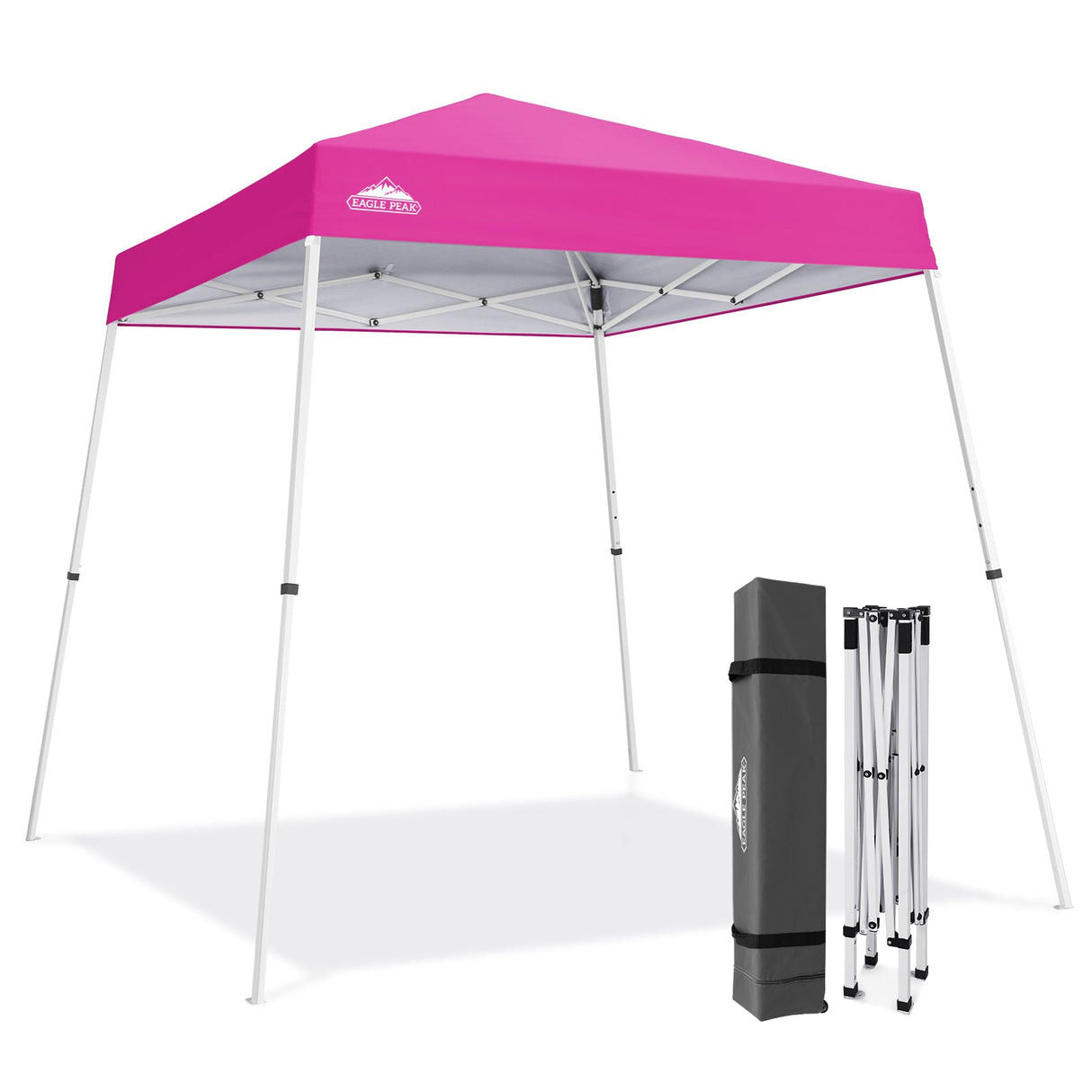 8x8 Slant Leg Pop-up Canopy Tent, Shelter 8x8 Base 6x6 Top - Eagle Peak®