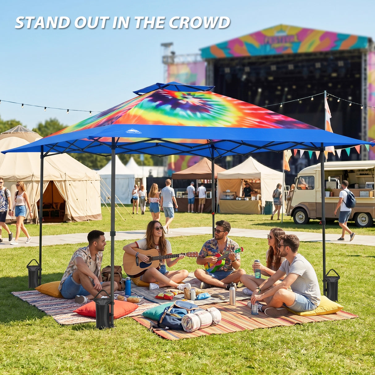 13x13 Straight Leg Pop Up Canopy Tent with 169 sqft of Shade