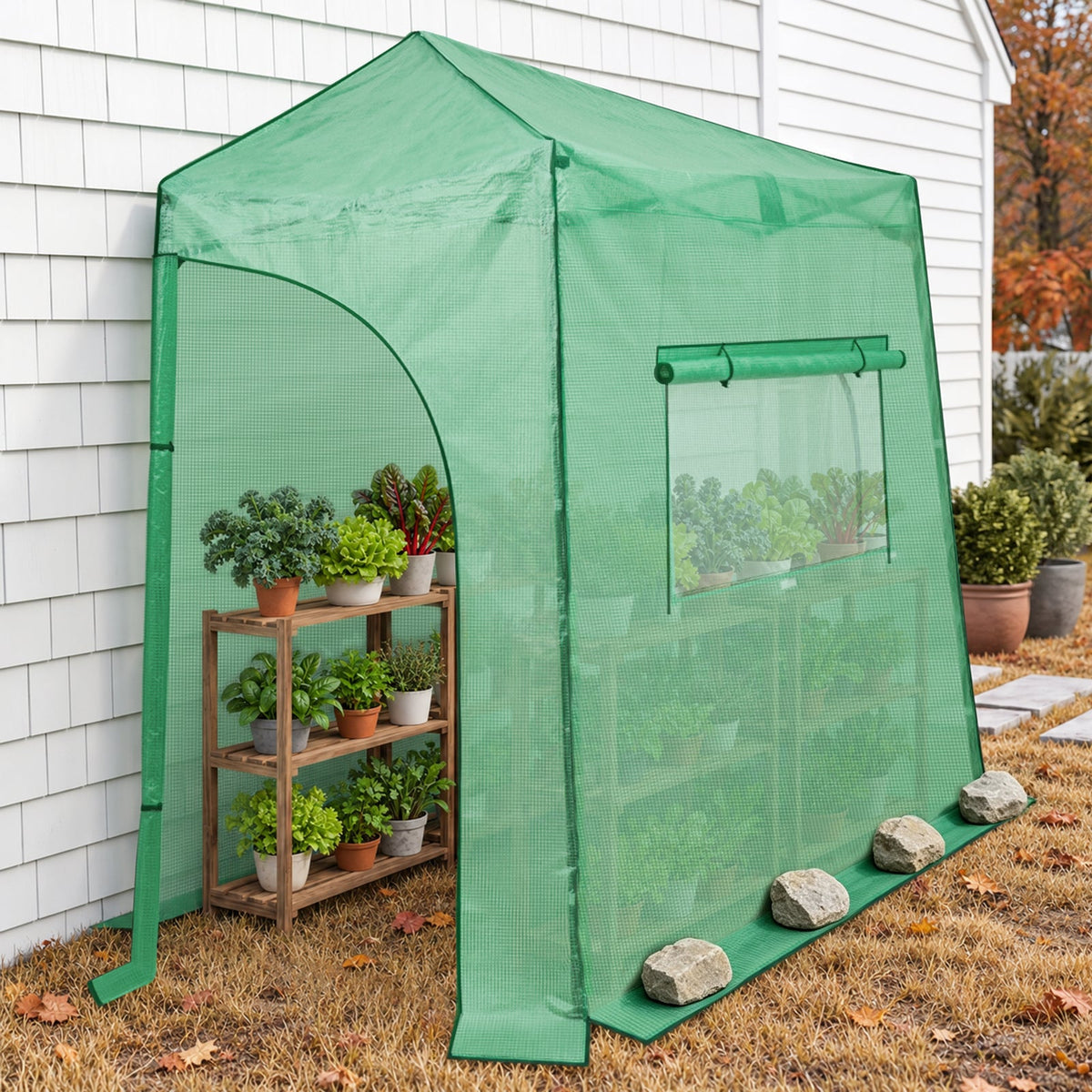 9x4 Easy Setup Pop Up Greenhouse, Lean-To Design - Eagle Peak®