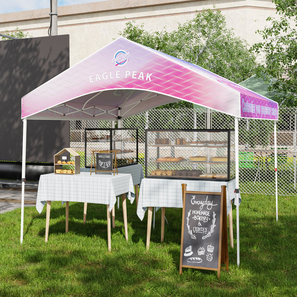 Alps Gable Roof custom Canopy Tent 10x10 with Logo, CLICK TO CONFIGURE - Package Prices Start at $489.99