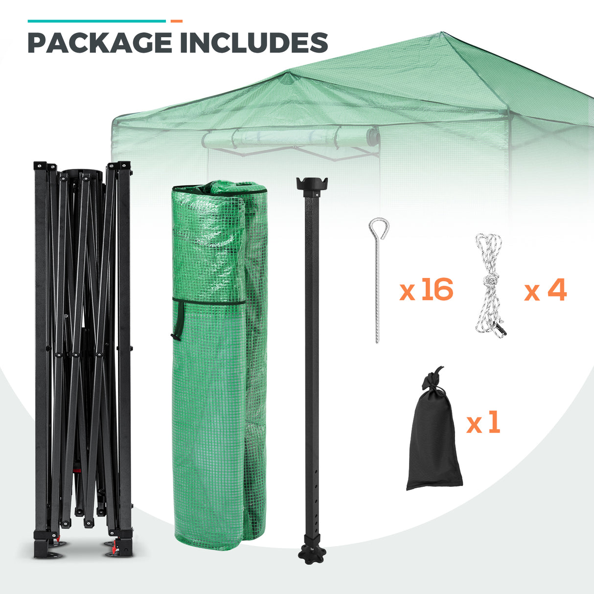 12x8 Portable Large Walk-in Pop Up Greenhouse