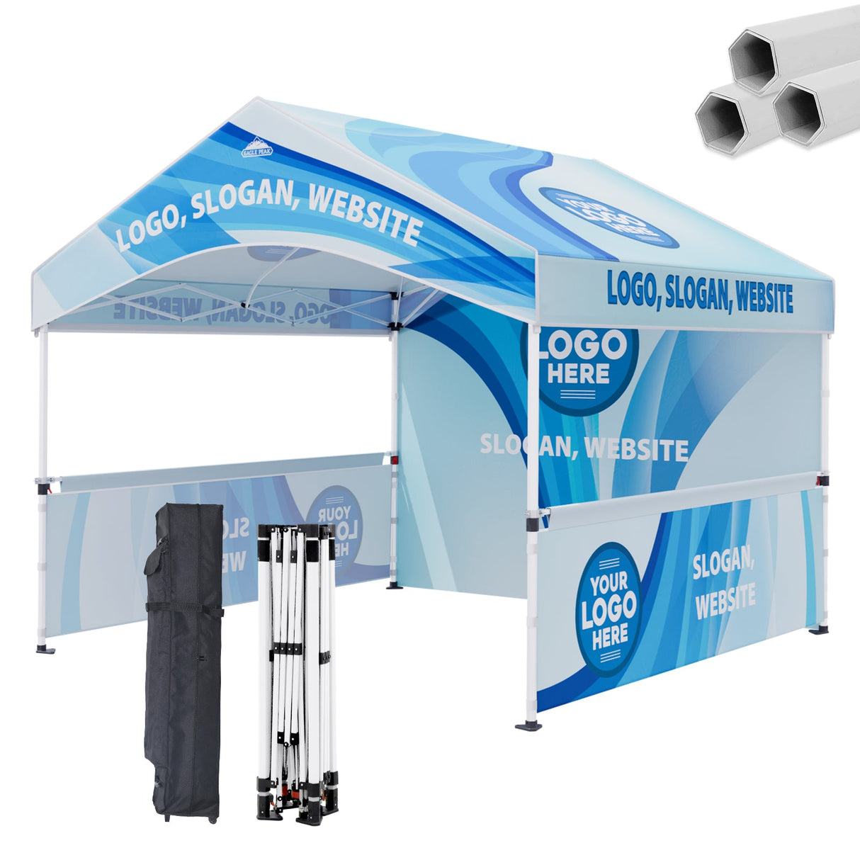 Alps Aluminum Frame Gable Roof Custom Canopy Tent 10x10 - Eagle Peak Custom Canopy Tent