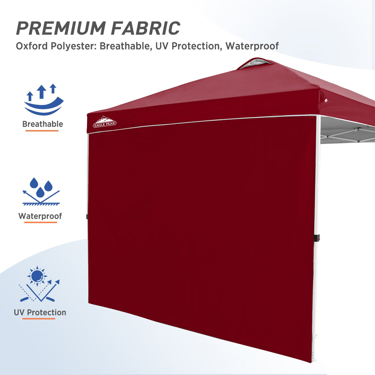 Canopy SunWall for E100 10x10 Straight Leg Pop Up Canopy, 1 Sidewall - Eagle Peak Custom Canopy Tent