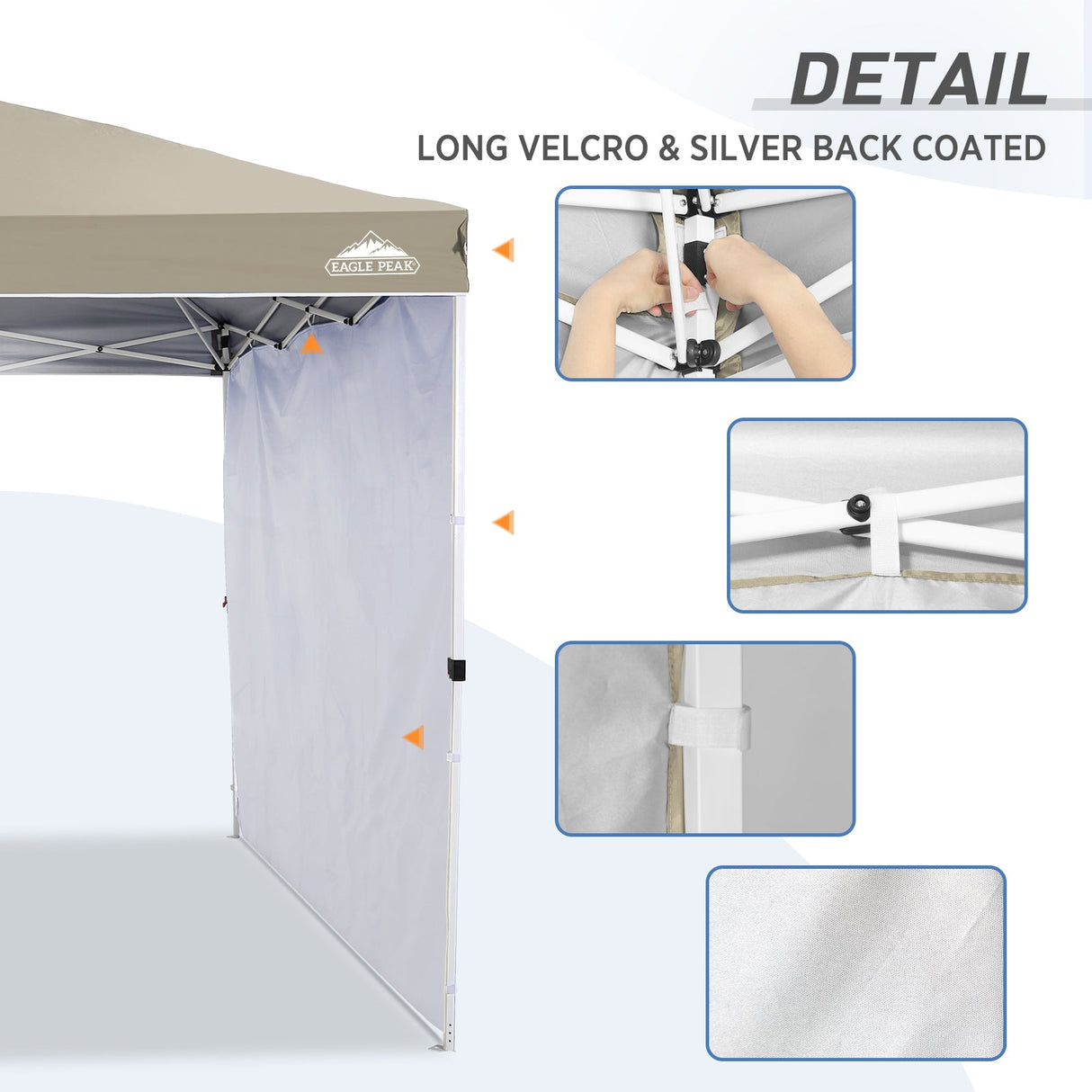 Canopy SunWall for E100 10x10 Straight Leg Pop Up Canopy, 1 Sidewall - Eagle Peak Custom Canopy Tent