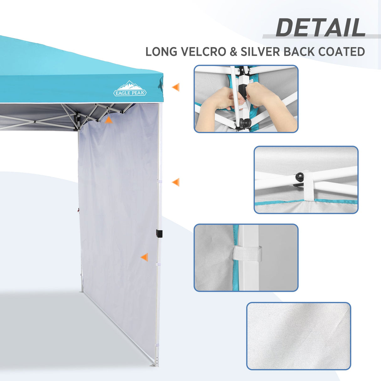 Canopy SunWall for E100 10x10 Straight Leg Pop Up Canopy, 1 Sidewall - Eagle Peak Custom Canopy Tent