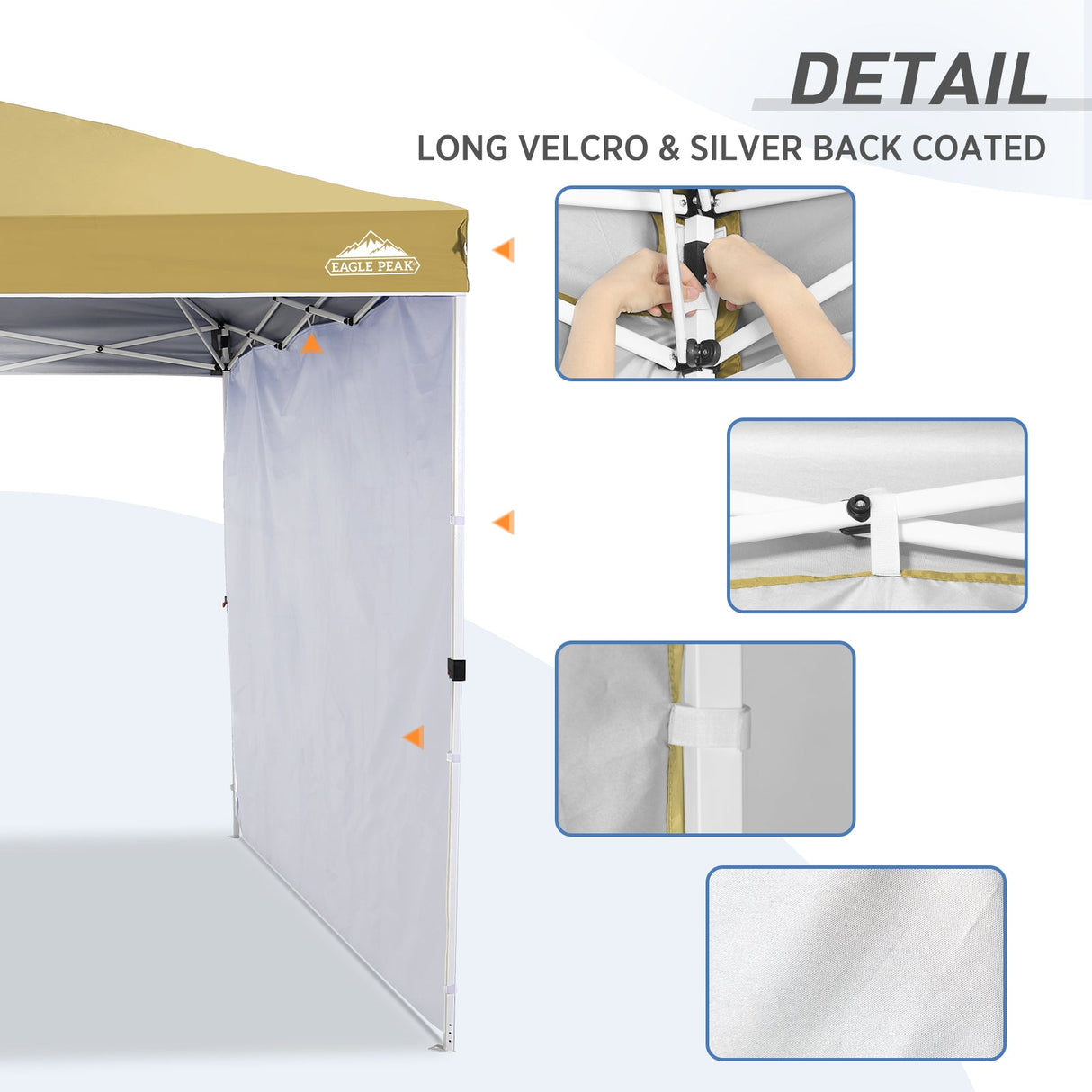 Canopy SunWall for E100 10x10 Straight Leg Pop Up Canopy, 1 Sidewall - Eagle Peak Custom Canopy Tent